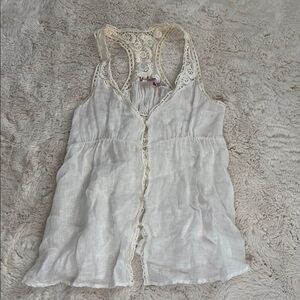 Calypso St. Barth Cream Lace top s